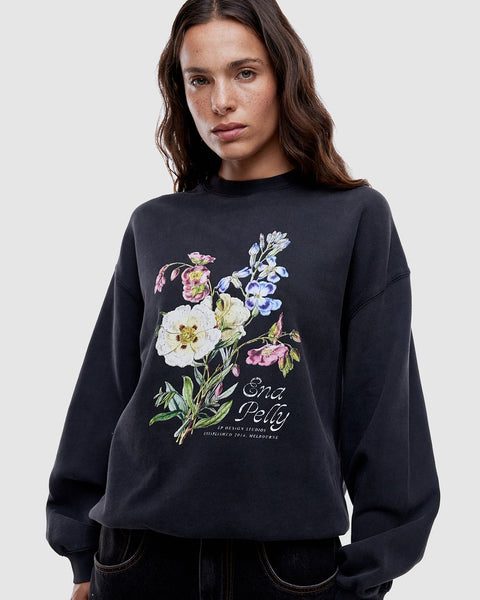 Vintage Bouquet Sweatshirt - Vintage Black - et seQ fashion