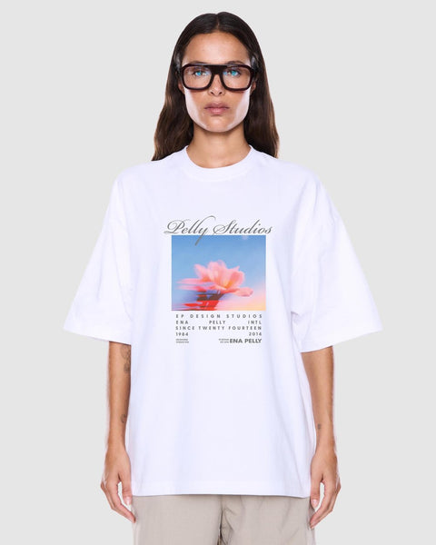 Maeve Relaxed Tee - White EP Rose