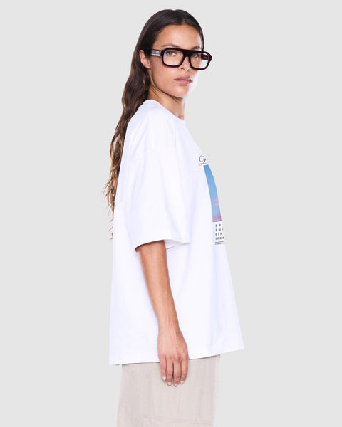 Maeve Relaxed Tee - White EP Rose