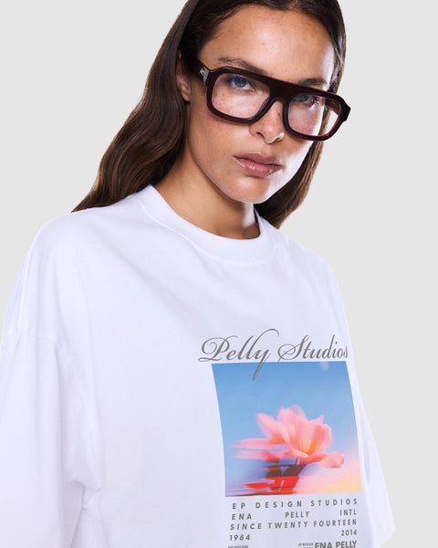Maeve Relaxed Tee - White EP Rose