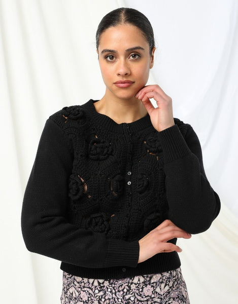 Audrey Knitted Cardigan - Black - et seQ fashion