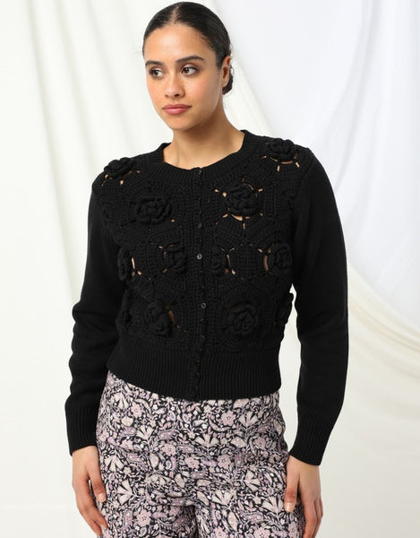 Audrey Knitted Cardigan - Black - et seQ fashion