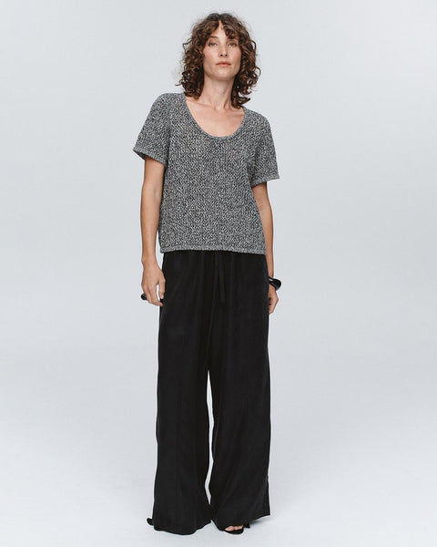 Rumi Top - Black/Ivory Melange