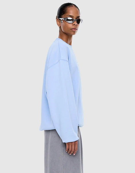 Ena Script Sweatshirt - Soft Blue - et seQ fashion