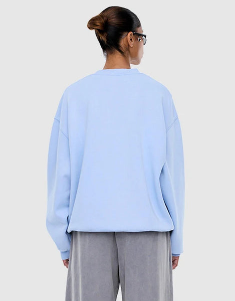 Ena Script Sweatshirt - Soft Blue - et seQ fashion