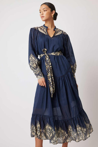 Harmony Silk/Cotton Shoulder Yoke Dress