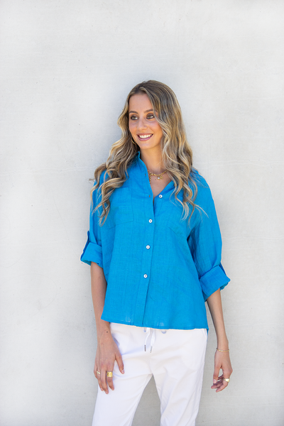Hailey Shirt - Turquoise
