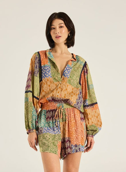 Liora Isla Shirt - Liora Patch Print - et seQ fashion