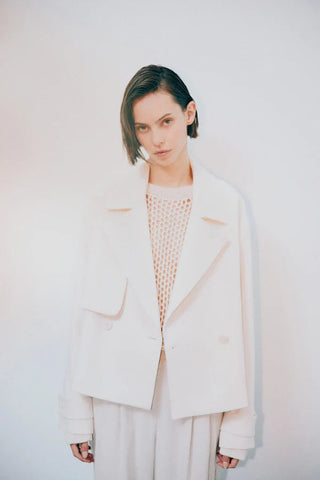 Carson Crop Trench - Cream