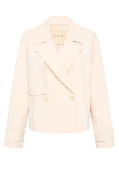 Karson Crop Trench - Cream