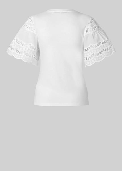 Lawra Detail Sleeve Top - White
