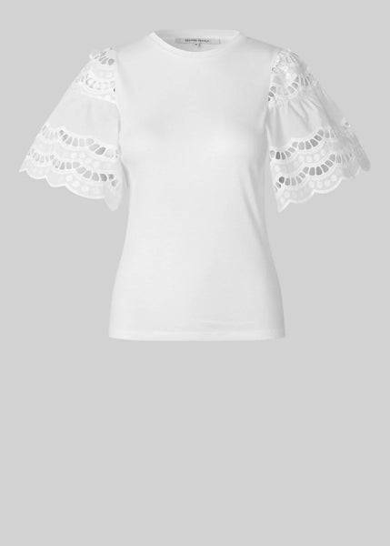 Lawra Detail Sleeve Top - White