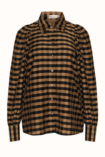 Mirage Top - Toffee Black Check