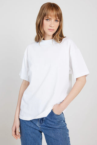 Organic Boyfriend Tee - White - et seQ fashion