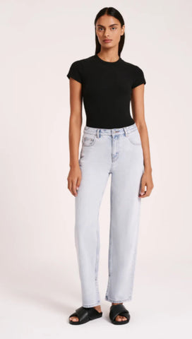 Organic Split Hem Jean - Clear Blue