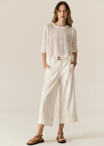 Carsen Crop Pants - Ecru