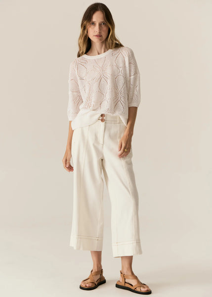 Carsen Crop Pants - Ecru