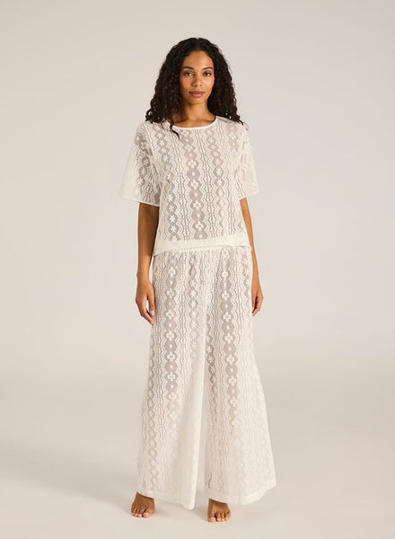 Azura Leonora Lace Tee - Cream