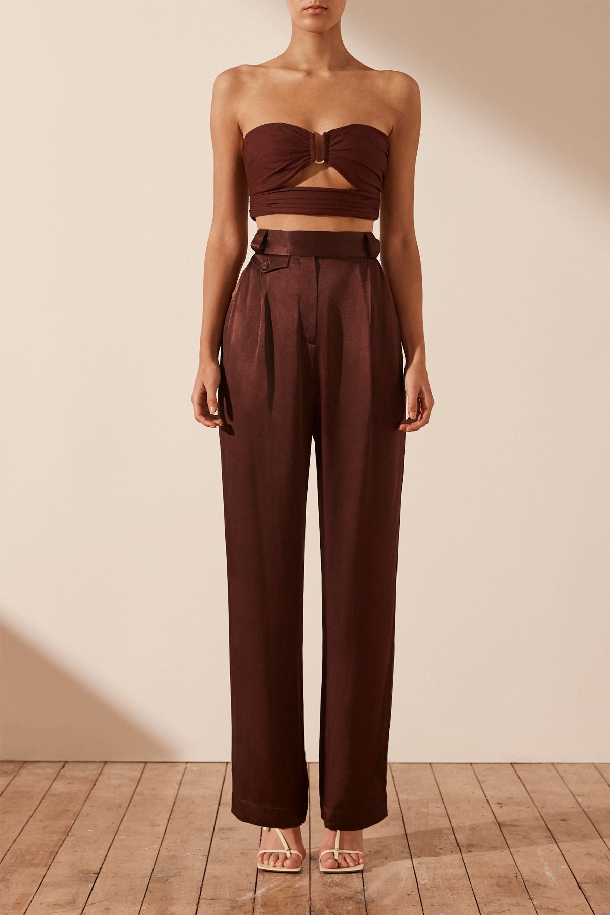 Lana Tailored Pant - Cocoa - et seQ fashion