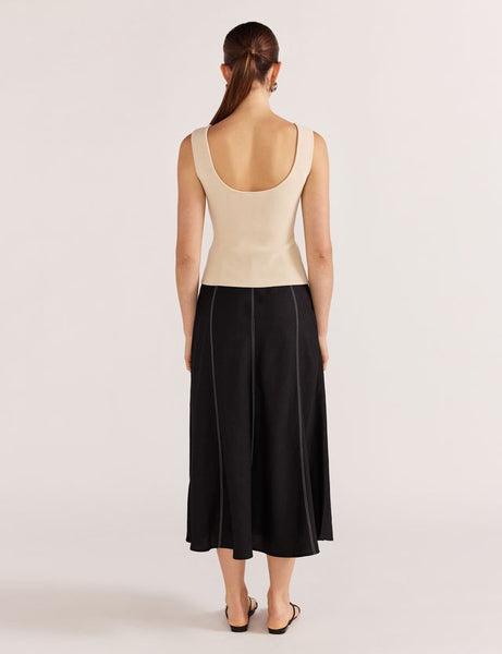 Theory Midi Skirt - Black