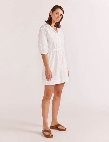 Maya Mini Shirtdress - White 30% OFF AUTOMATICALLY APPLIED AT CHECKOUT