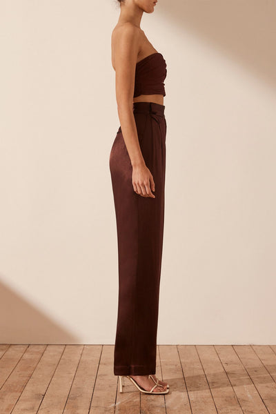 Lana Tailored Pant - Cocoa - et seQ fashion