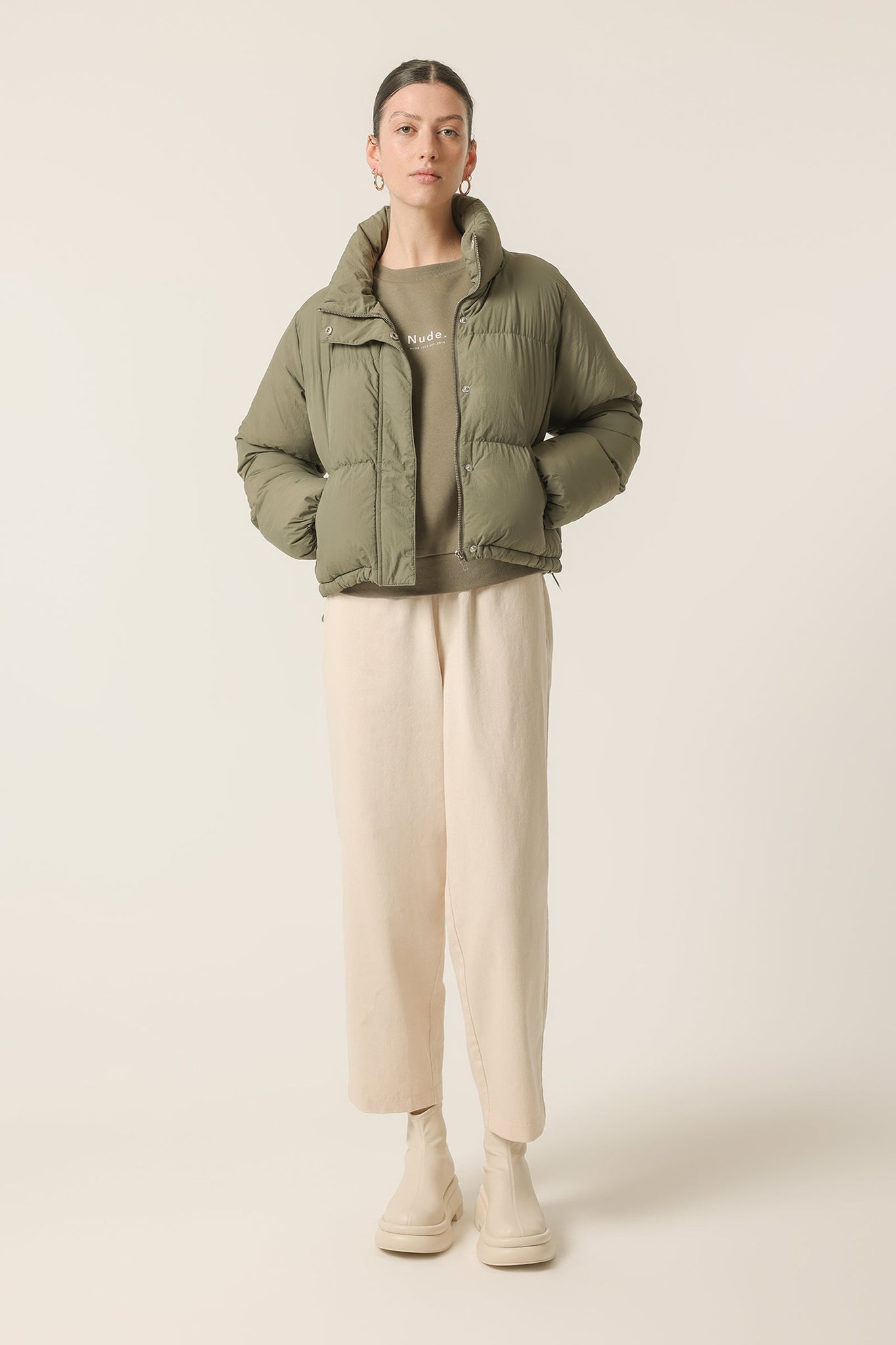 Topher Puffer Jacket - Willow - et seQ fashion