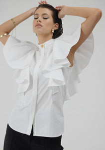 Florence Cotton Top - White - et seQ fashion