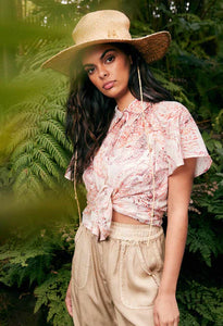 Ayanna Cotton/Silk Shirt - Sunset Arcadia - et seQ fashion