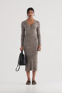 Renzo Knit Dress - Cocoa Mix - et seQ fashion