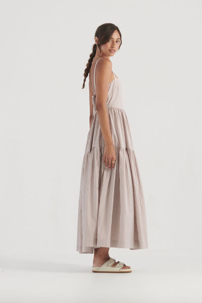 Clare Dress - Tan Stripe - et seQ fashion